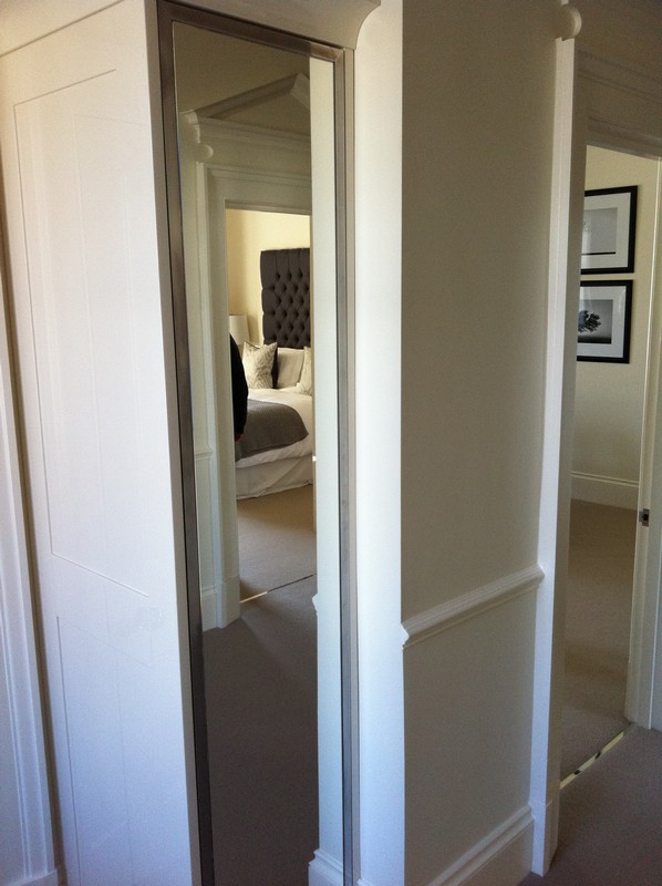Full-length wardrobe mirror fitted in Seven Sisters home