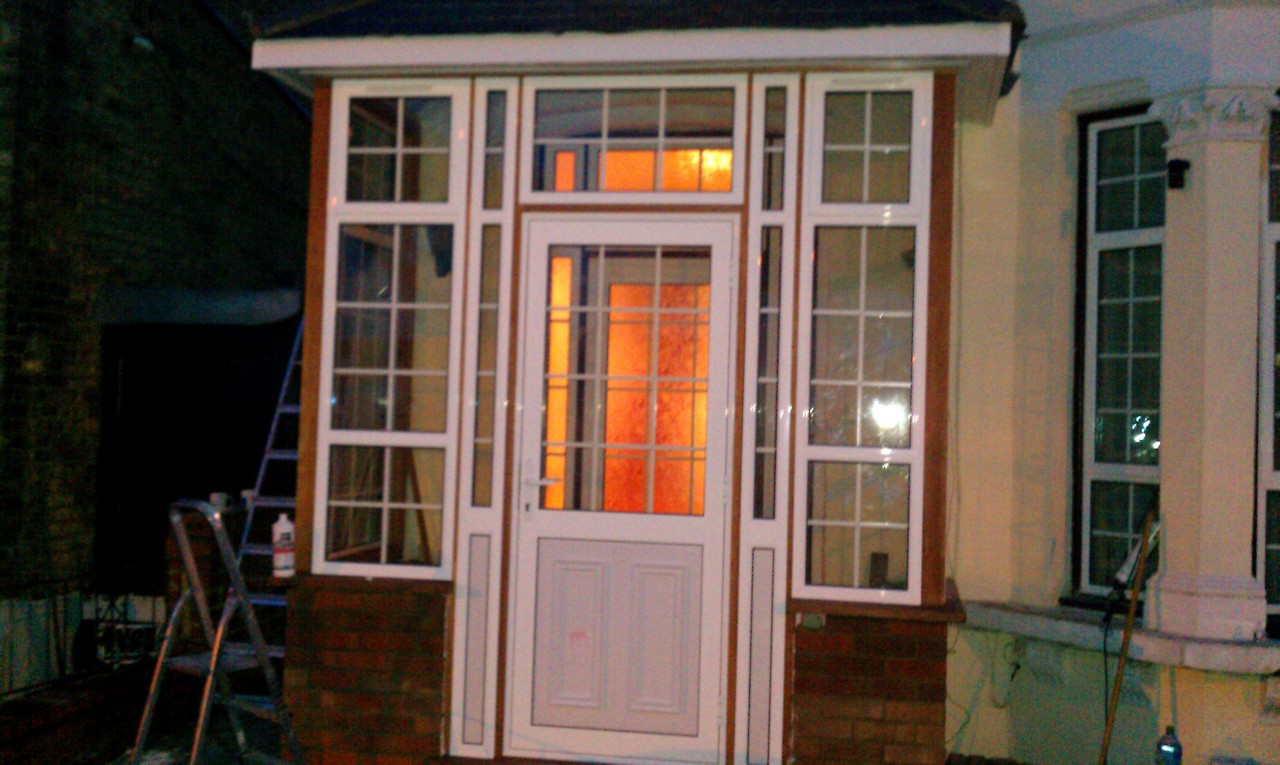 uPVC porch with Georgian bar glazing installed in Seven Sisters